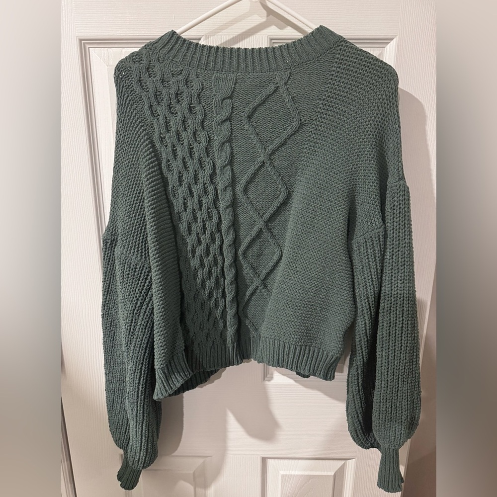 Ces Femme Olive Cable Knit Sweater